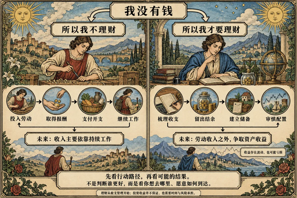 我没有钱所导向的两种选择